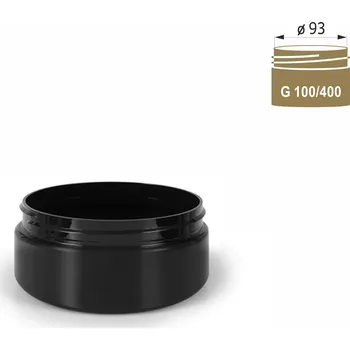 Dóza na potraviny Dóza typ XXIII PET 300ml 30g černá (závit G100/400) CENA DÓZY BEZ UZÁVĚRU - uzávěry objednávejte v sekci související zboží