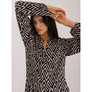 Dámská halenka Halenka D73771M11186B černá a béžová L