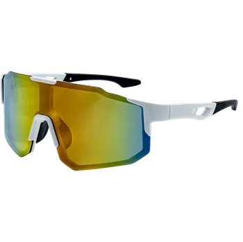 Sluneční brýle Sluneční brýle G466 bílé s oranžovými skly Obyčejné čočky