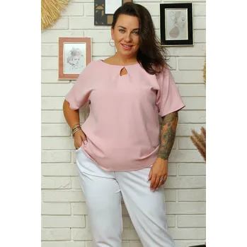 Dámská móda Dámská halenka Elida BA336 pudrově růžová - Karko pudrovo-růžová 42/44