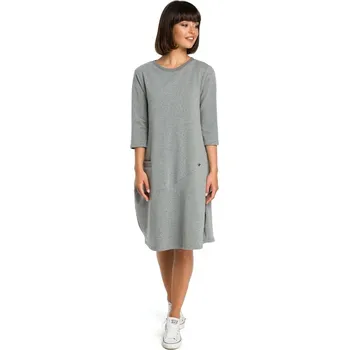 Dámské šaty Dámské šaty B083 Šedá - BEwear šedá M