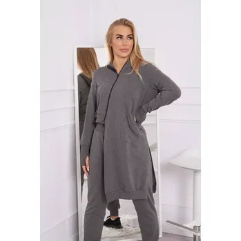 Dámská halenka Sada mikin s delší stranou grafitová UNI