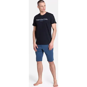 Pánské pyžamo Pyžamo Zed 38366-99X Černá a grafitová - Henderson L