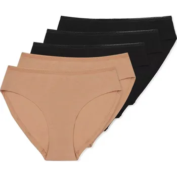 Kalhotky Dámské kalhotky 5 pack 41655 mix - HENDERSON vícebarevná XL