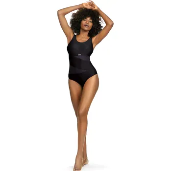 Dámské plavky Dámské jednodílné plavky S36W 19A Fashion sport - SELF černá M