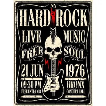 Obraz Cedule Hard Rock Live Music 1976