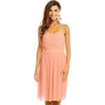 Dámské společenské značkové šaty MAYAADI korzetové lososové - Růžová / XL - MAYAADI lososová XL