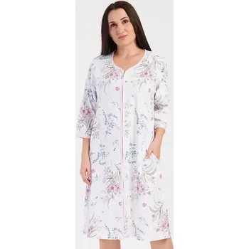 Dámské šaty Dámské domácí šaty s tříčtvrtečním rukávem Margot bílá 3XL