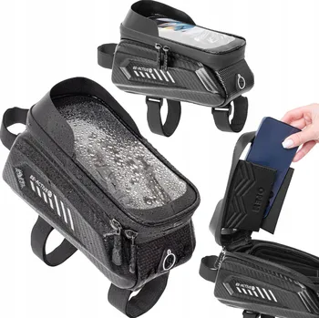 brašna na kolo Cyklistická brašna přední Be-active CYKLISTICKÁ BRAŠNA NA RÁM S POUZDRO NA TELEFON 7,2" VELKÁ 1l