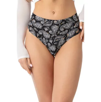 Dámské spodní prádlo Dámská tanga Paisley maxi - JULIMEX černá L