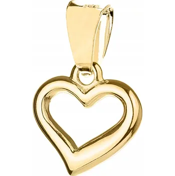 Přívěsek Stříbrný pozlacený přívěsek srdíčko srdce heart