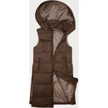 Dámská vesta Hnědá dámská prošívaná péřová vesta S'West (B8223-14) hnědá 52