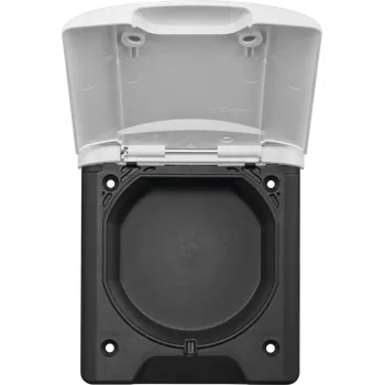 Elektrická zásuvka Zásuvka venkovní prázdná uzavřená černá