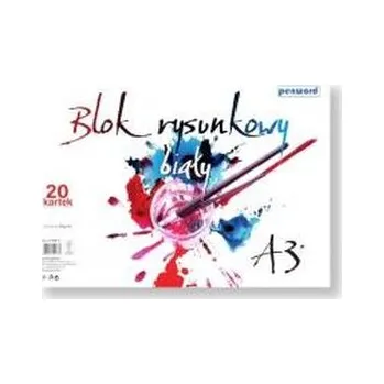 Set školních potřeb Blok rysunkowy A3 biały 80g 20 kartek