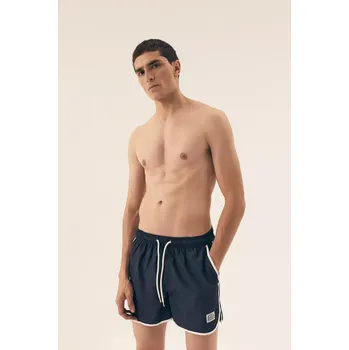 Pánské plavky PÁNSKÉ PLAVECKÉ ŠORTKY OMAHA 42768 SS25 DENIM-GRANAT 3XL