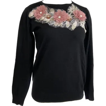 Dámský svetr Dámský svetr s aplikací - Gemini černá L/XL