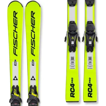 Sjezdové lyže FISCHER RC4 PRO JRS + FS 7 CA JRS 25/26 140 žlutá