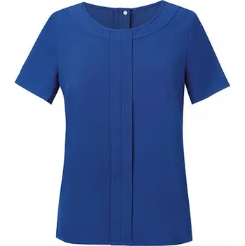 Dámská košile Brook Taverner Elegantní blůza Verona s předními záševky a krátkým rukávem Barva: modrá královská, Velikost: 46 BR803