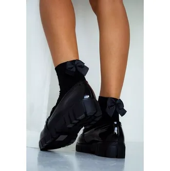 Pánské ponožky Dámské ponožky Milena 0965 Mašlička 37-41 bílá 37-41