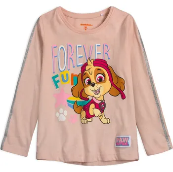 Dívčí tričko PAW PATROL FOREVER růžové Velikost: 104