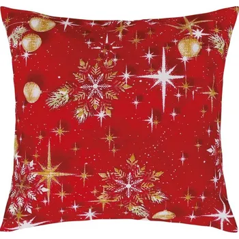 Povlak na dekorativní polštářek Bellatex Povláček Vánoce 40x40 cm Zlatá,Šedá