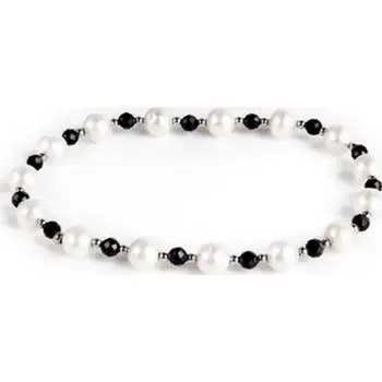 Náramek Náramek 7 Angelic Eyes se stříbrnými kuličkami, perličkami a turmalíny STNA0870F + dárek zdarma