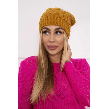 Čepice Sandra K210 hořčicová fleecová čepice UNI