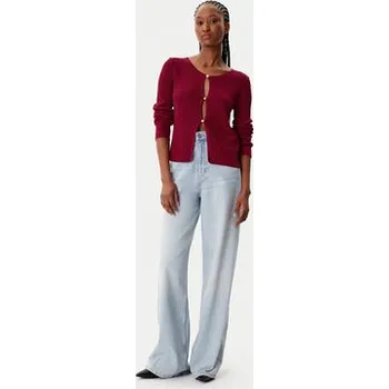 Dámský svetr Morgan Kardigan 252-MIZOR Červená Slim Fit M