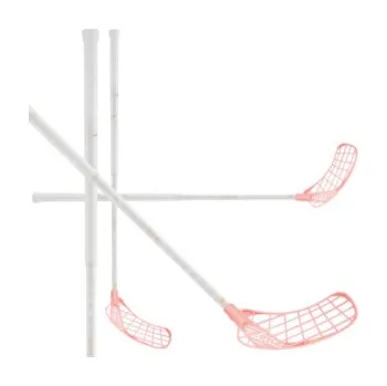 Florbalová hůl Zone floorball HYPER AIR Light 29 white/ice coral Florbalová hůl bílá / korálová, Levá (levá ruka dole), 92cm (=102cm)