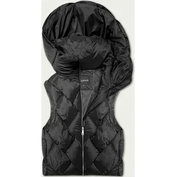 Dámská vesta Černá trojrozměrná dámská oversize vesta (YD35) odstíny černé S (36)