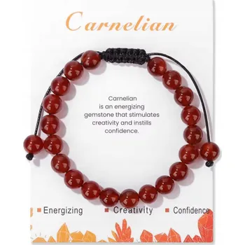 Náramek Nastavitelný náramek z Kamienia Naturalnego Karneol – Amulet energie