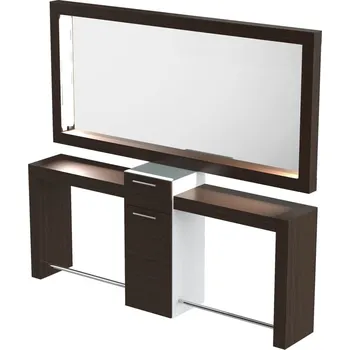 Recepce Panda Obsluha dvoumístná Kubik s podsvícením - Deska dýhovaná MDF