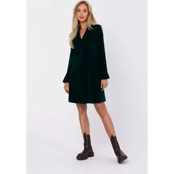 Dámské šaty M767 Šaty s výstřihem do V - zelené EU XL
