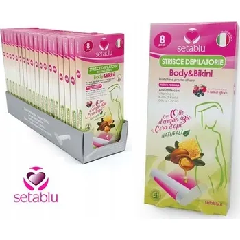 SETABLU Depilační pásky na tělo a oblast bikiny s ARGANOVÝM OLEJEM