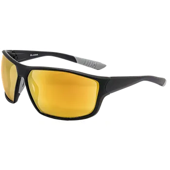 Sluneční brýle G892 černé se oranžovými skly Obyčejné čočky