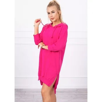 Dámské šaty Šaty s kapucí a delšími zády fuchsiové barvy UNI