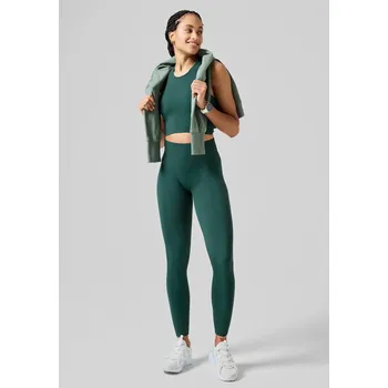 Dámské legíny Dámské legíny CASALL Multi Rib Seamless High Waist Tights zelené S