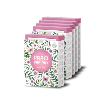 Prací prášek Výhodné balení: Prací papírky EcoHaus luční kvítí (celkem 300 praní)