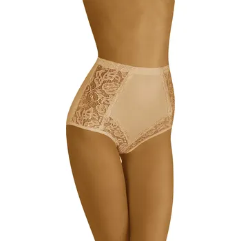 Kalhotky Dámské kalhotky Eleganta Beige - Wol-Bar XXL