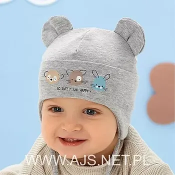 Čepice Dětská čepice AJS 50-014 modrá 44-46 cm