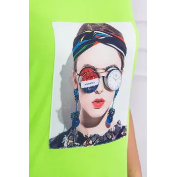 Dámská halenka Halenka s dámskou grafickou zelenou neonovou barvou UNI