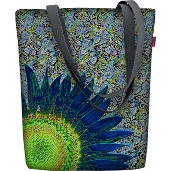 Kabelka Plátěná taška Bertoni Sunny - Blue Flower (Modrý květ)