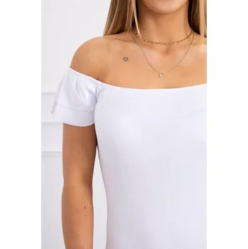 Dámské šaty Pruhované šaty s volánky bílé UNI