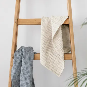 Osuška TULULUM Vaflová osuška krémová 100 x 150 cm