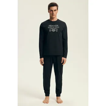 Pánské pyžamo Henderson Core 43469 Pyžamo Loger délka/r M-3XL černá M