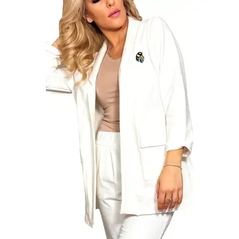 Dámské sako Dámské sako Laura white - MM FASHION Bílá Univerzální