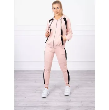Sportovní sada s pruhy tmavě pudrově růžová UNI