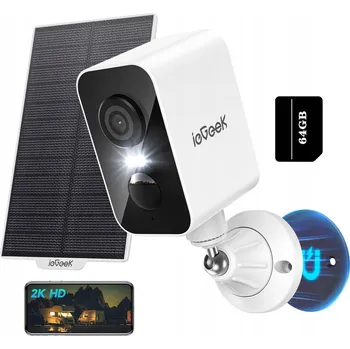 IP kamera EXTERNÍ SOLÁRNÍ KAMERA OTOČNÁ IP WIFI 2K FULL HD+ PRO MONITORING 64GB