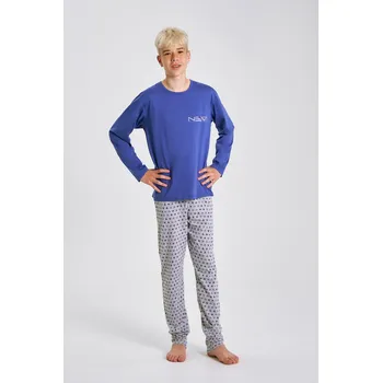 Chlapecké pyžamo 3506 CHLAPECKÉ PYŽAMO DLOUHÉ EMIL 146-158 modrá 152