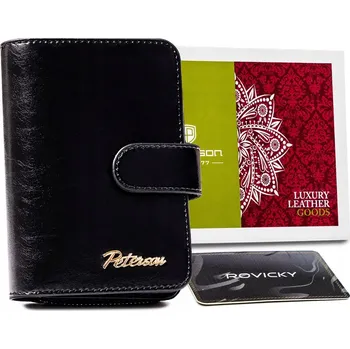 Peněženka Peterson dámská peněženka z pravé kůže, černá